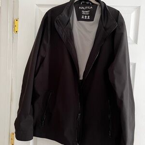Nautica Black Raincoat Classic Design